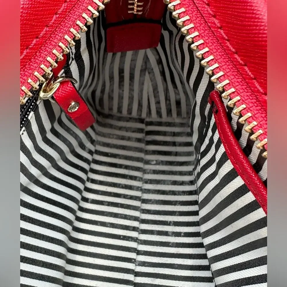 Kate Spade Red Crossbody Bag with Gold Hardware